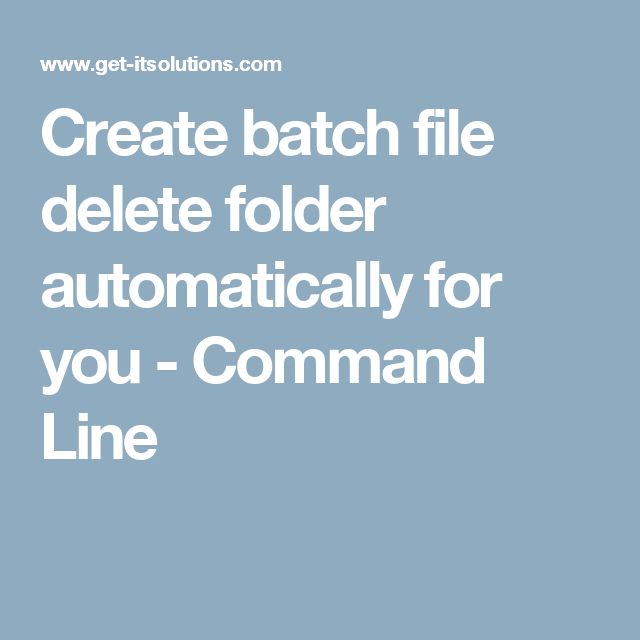 Write batch file to delete files in a folder pdf